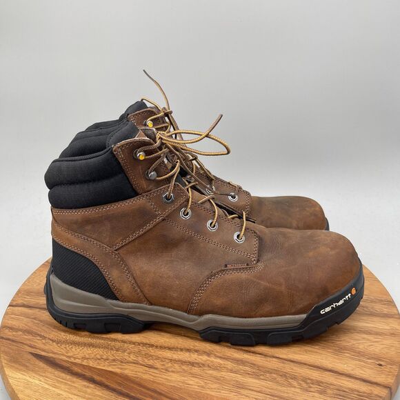 Carhartt Ground Force Boots Mens Size 14 Brown Waterproof Composite Toe Work main image 9
